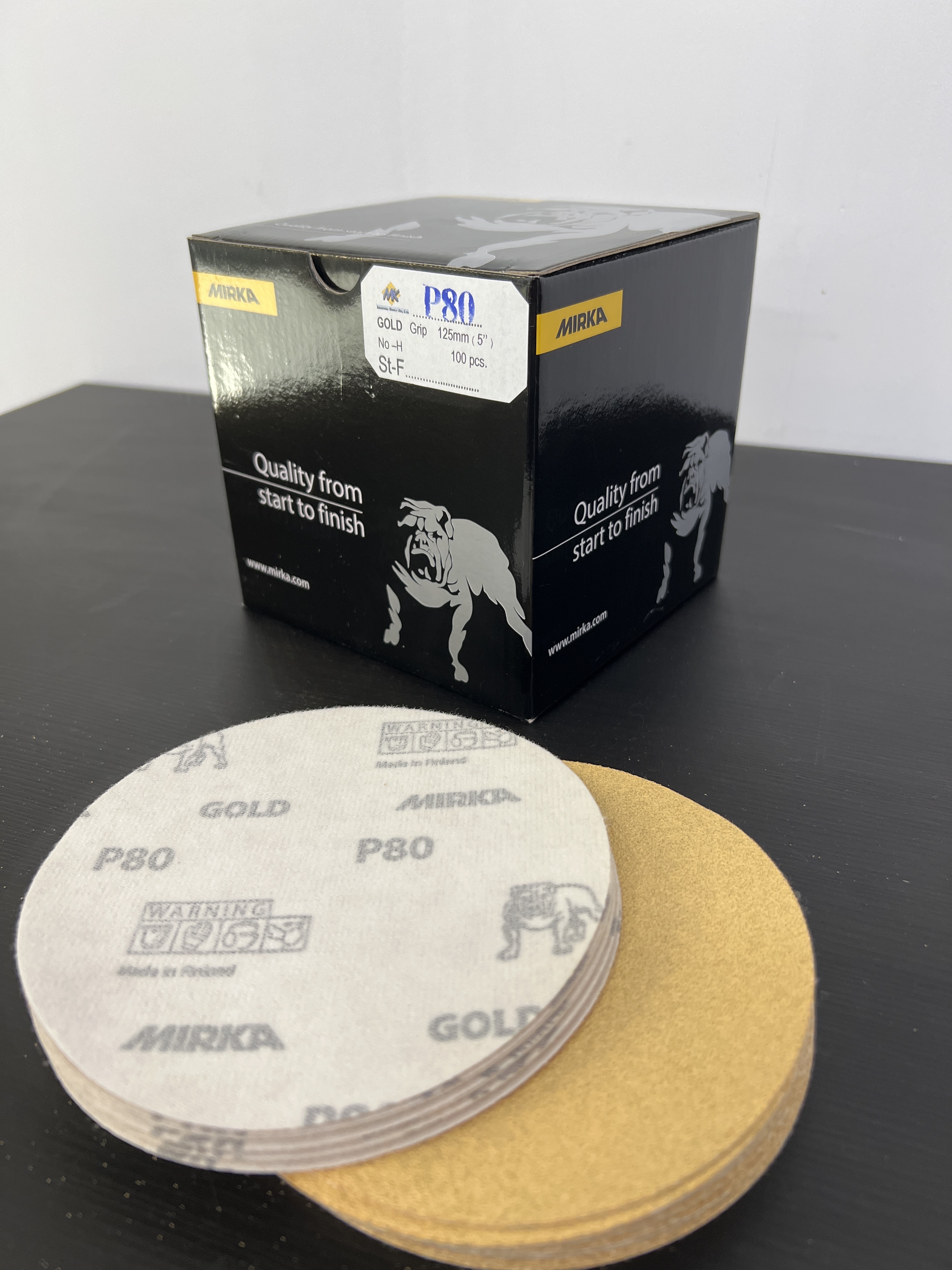 กระดาษทรายกลมสักหลาด MIRKA GOLD 5" #80 รูปที่ 2